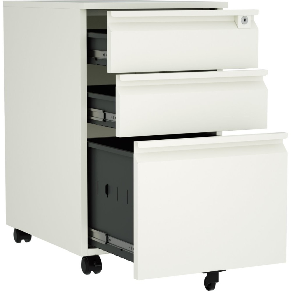 Professional Mobile Filing & Storage Cabinet 3 drawer 390x500x650mm White | Stalwart DA-SEMC1WHITE