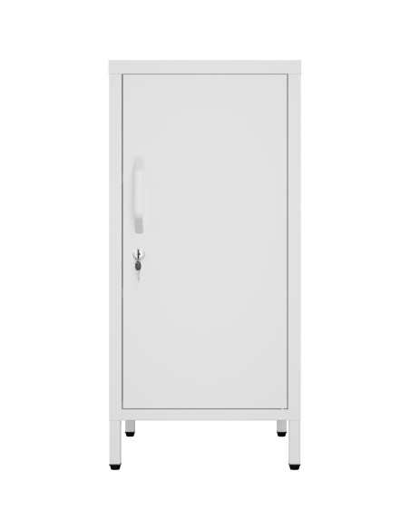 Professional Metal Storage Cabinet Single Door 400x380x1000mm 2 adjustable shelves White | Stalwart DA-MXHSC001WHITE
