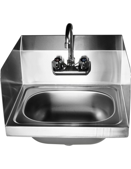 Wall mounted Hand Sink Wall mounted faucet Side splash Stainless steel | DA-HS15SP