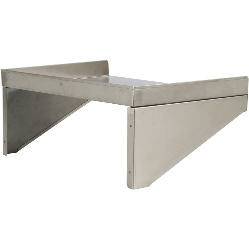 Wall shelf 1 level 3 sides upturn 1200x400x254mm Stainless steel | DA-WSW400120B