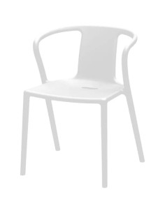 4pcs Bistro Dining Chair Plastic White Indoors &amp Outdoors | Stalwart DA-WW037WHITE