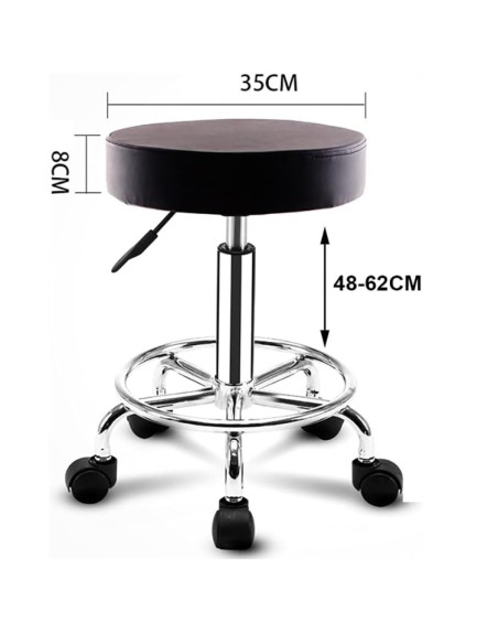 2pcs Black Height Adjustable Swivel Stool | Stalwart DA-WW115