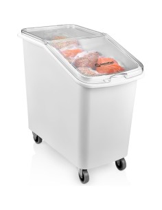 Mobile Ingredient Bin 80 litre Transparent lid | Stalwart DA-GIB02