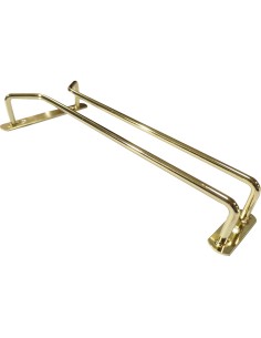 Wine Glass Rack Gold Ceiling mounted Length 250mm 3 wine glasses | Stalwart DA-WGR110G