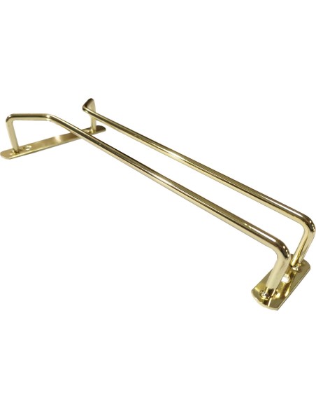 Wine Glass Rack Gold Ceiling mounted Length 250mm 3 wine glasses | Stalwart DA-WGR110G