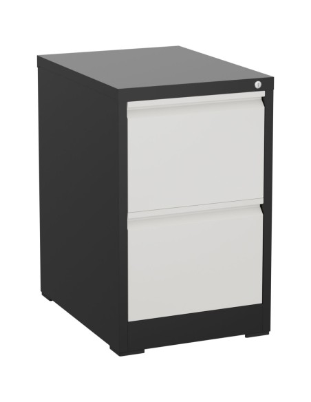 Professional Filing Cabinet 2 drawer 460x620x720mm Dark Grey & White | Stalwart DA-MXDC1DARKGREY