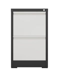 Professional Filing Cabinet 2 drawer 460x620x720mm Dark Grey & White | Stalwart DA-MXDC1DARKGREY 2