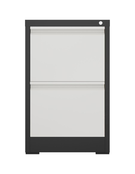 Professional Filing Cabinet 2 drawer 460x620x720mm Dark Grey & White | Stalwart DA-MXDC1DARKGREY