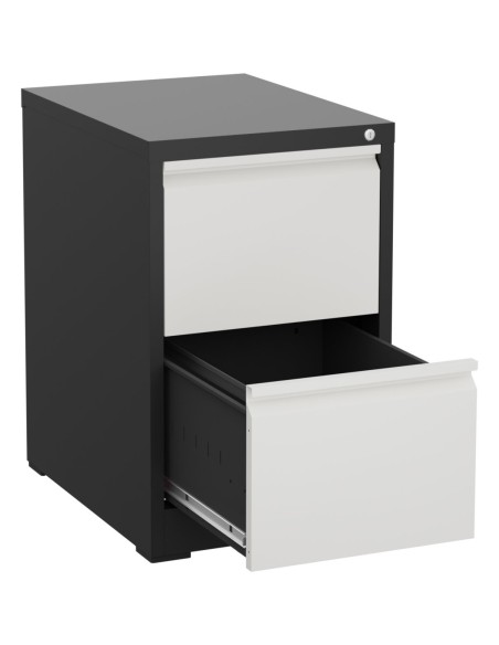 Professional Filing Cabinet 2 drawer 460x620x720mm Dark Grey & White | Stalwart DA-MXDC1DARKGREY
