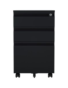 Professional Mobile Filing & Storage Cabinet 3 drawer 390x500x650mm Black | Stalwart DA-SEMC1BLACK 2