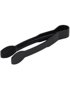 9&quot Catering Flat Buffet Tongs Black Polycarbonate| DA-FLATTONG9