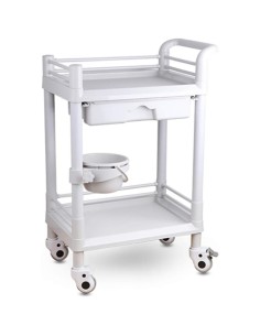 Professional 2 Tier Mobile Trolley 1 Drawer ABS 540x370x900mm | Stalwart DA-WH2ST5437D