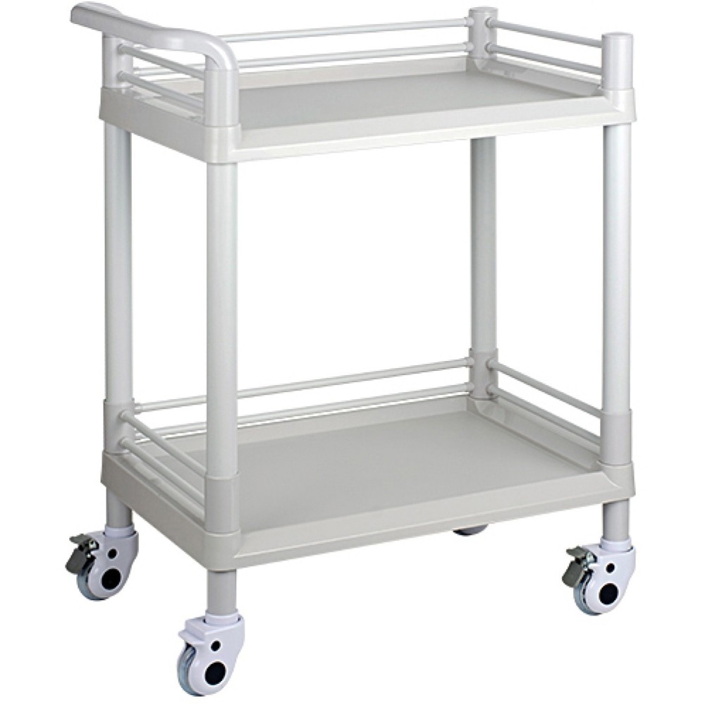 Professional 2 Tier Mobile Trolley ABS 645x445x900mm | Stalwart DA-WH2MT6544
