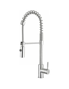 Kitchen Sink Mixer Tap Pullout spray spout Single lever Stainless steel | DA-3047109