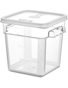 Pack of 12 Food storage Container with lid 3.8 litre 201x189x187mm Polypropylene | DA-GSPP4+GSPPL2 2