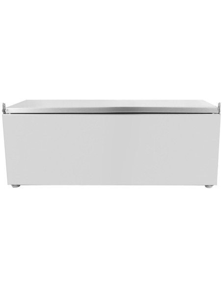 Commercial Condiment Holder with lid including 3xGN1/4-100mm containers Stainless steel | Stalwart DA-CHE03AFL