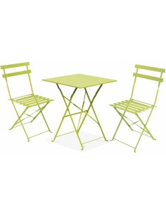 Folding Bistro Set Table & 2 Chairs Green | DA-WW178GREEN
