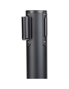 Black Barrier Post with Red Retractable Belt 2m | Stalwart DA- BBP01AR 2