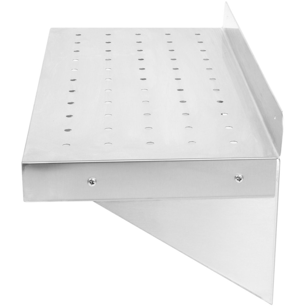 Wall Shelf Perforated 1 tier Stainless steel 1600x400x254mm | Stalwart DA-WSW40160P