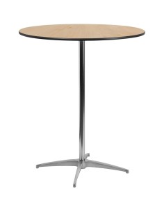 Bistro Bar Table Plywood 760mm Round Adjustable Height 760/1060mm | Stalwart DA-F102130