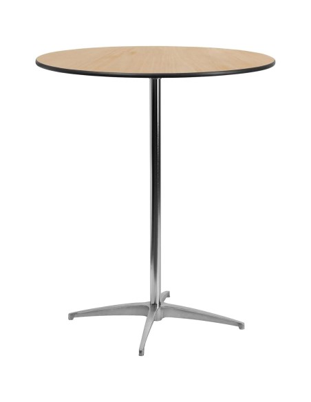 Bistro Bar Table Plywood 760mm Round Adjustable Height 760/1060mm | Stalwart DA-F102130
