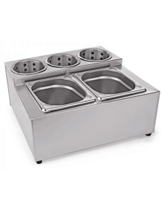 Commercial Condiment Cutlery Holder including pans | Stalwart DA-CH002