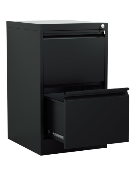 Professional Filing Cabinet 2 drawer 460x620x720mm Black | Stalwart DA-MXDC1BLACK