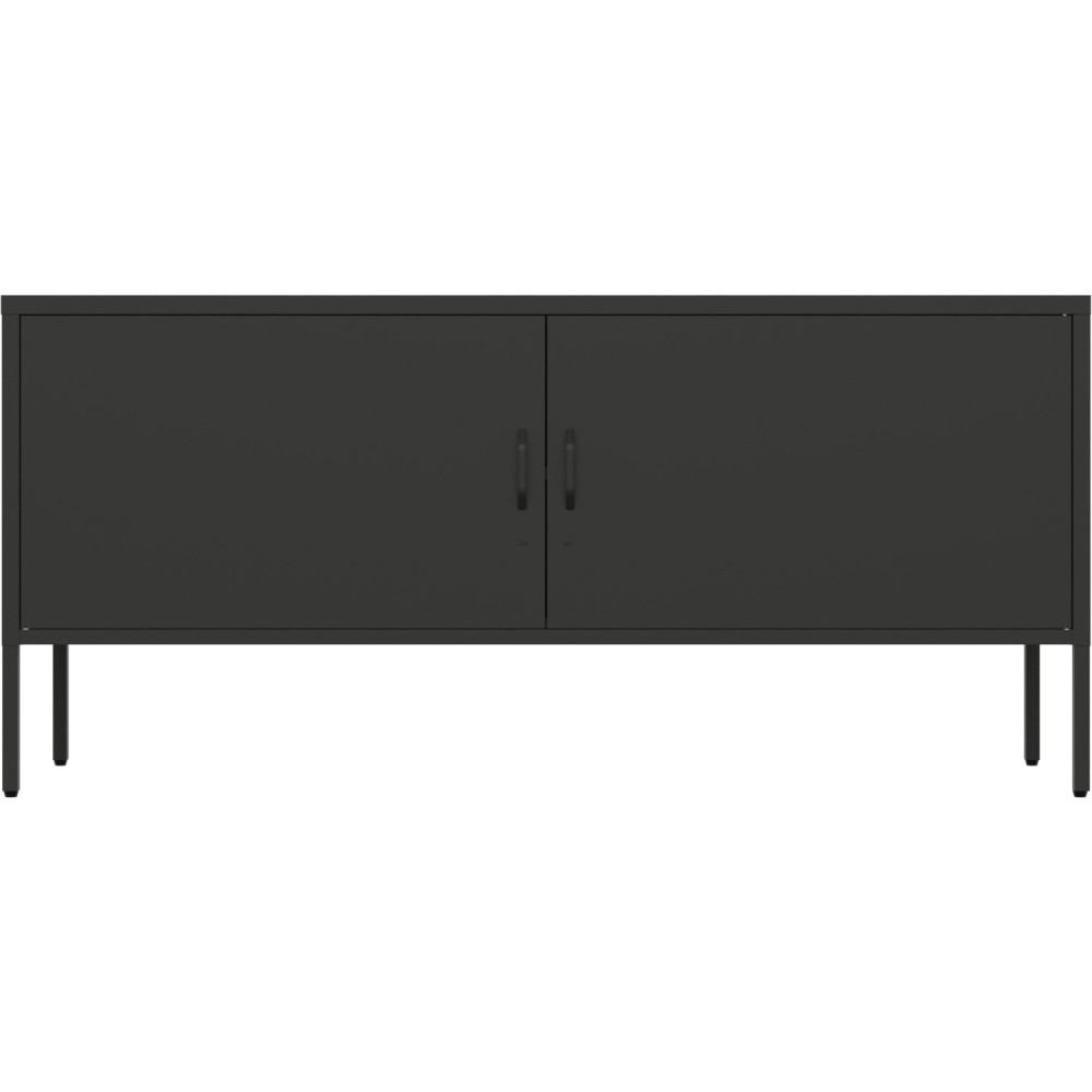 Professional Low Metal Storage Cabinet 2 Doors 1000x400x720mm 1 adjustable shelf Black | Stalwart DA-MXHSC004BLACK