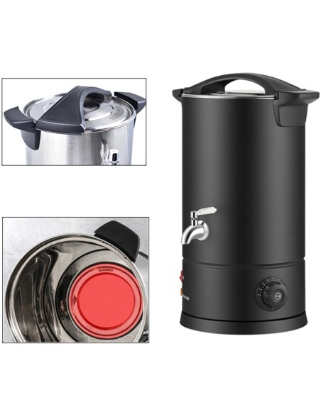 Commercial Water Boiler Double wall 25 litres Black | Stalwart DA-VICWBWB25