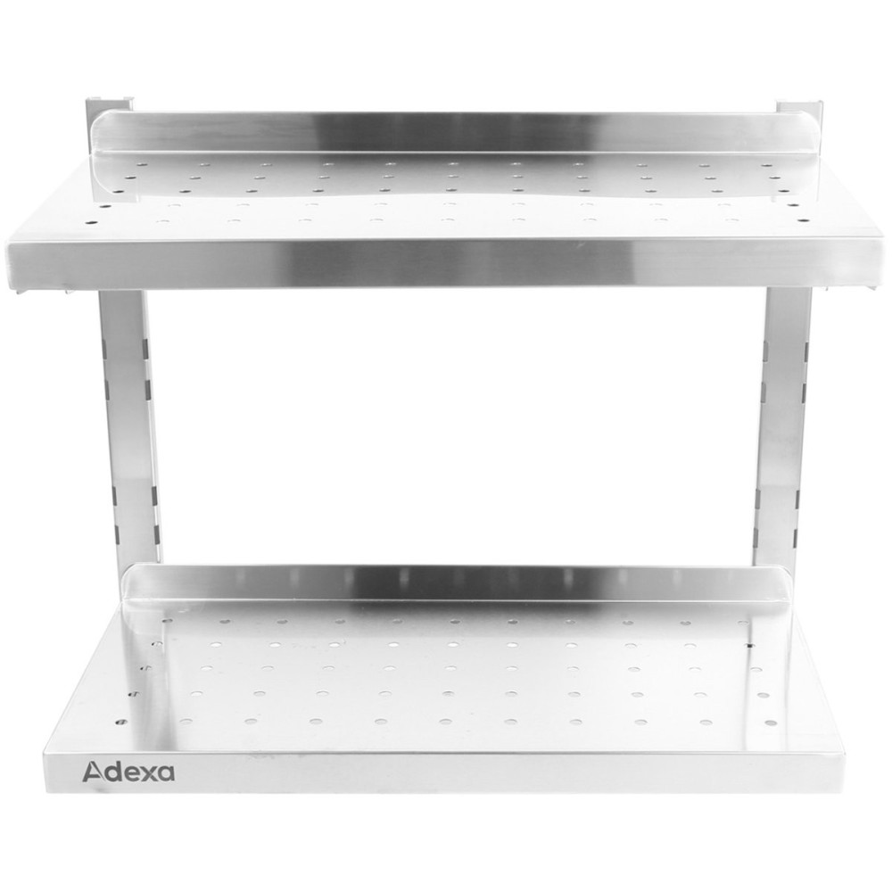 Wall Shelf Perforated 2 tiers Stainless steel 600x300x600mm | Stalwart DA-WSWB30060P