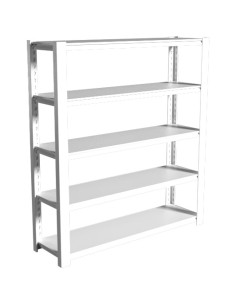 Commercial Shelving Unit 5 Tier 35kg 1200x600x1830mm White | Stalwart DA- SART250