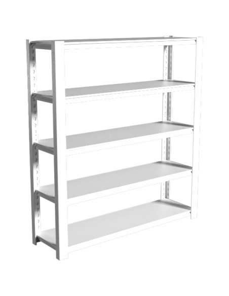 Commercial Shelving Unit 5 Tier 35kg 1200x600x1830mm White | Stalwart DA- SART250