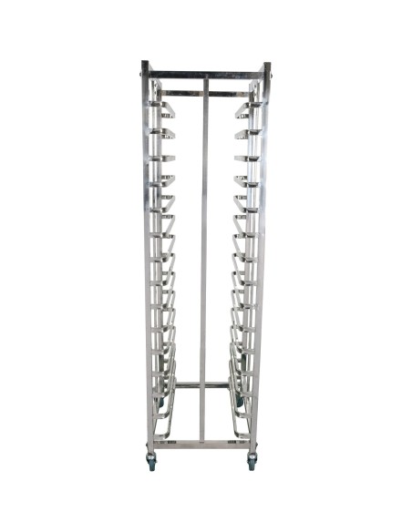 Rack Trolley 15 Tier for 600 x 400mm Bakery Sheets, Pans, Trays. Stainless Steel  | Stalwart Rack6415