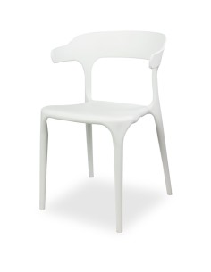 4pcs Bistro Dining Chair Plastic White Indoors & Outdoors | DA-WW084WHITE