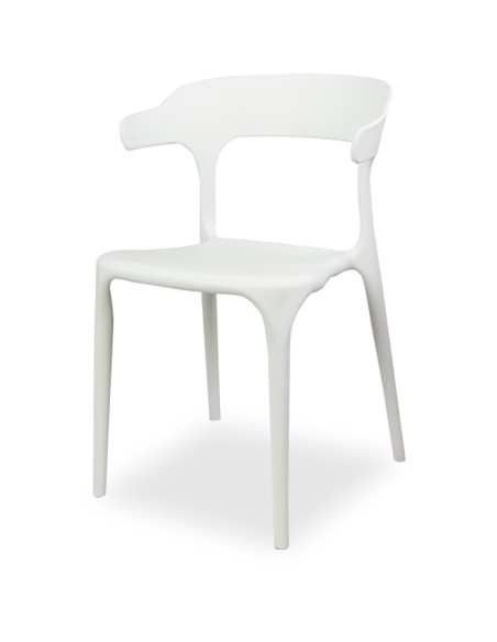 4pcs Bistro Dining Chair Plastic White Indoors & Outdoors | DA-WW084WHITE