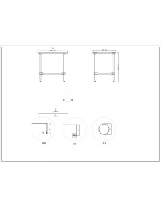 Commercial Stainless Steel Work Table No Bottom shelf 900x700x900mm | Stalwart DA-WT7090GNU 2