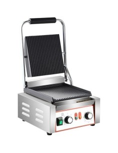 Heavy Duty Panini Contact grill Ribbed Single 1.8W | Stalwart DA-HXPG811A