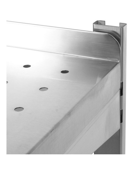Wall Shelf Perforated 2 tiers Stainless steel 800x300x600mm | Stalwart DA-WSWB30080P