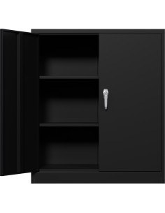 Professional Black Steel Cabinet 2 Doors 800x400x900mm | Stalwart DA-SART244 2