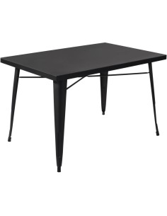 Bistro Table Black Metal 1200x600mm Indoors | Stalwart DA-WW287