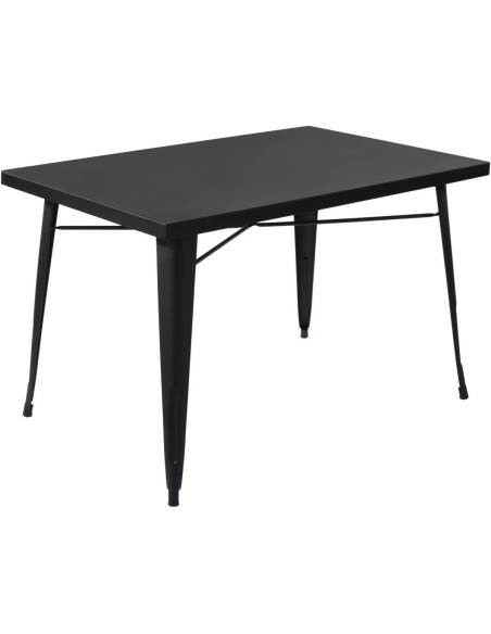 Bistro Table Black Metal 1200x600mm Indoors | Stalwart DA-WW287