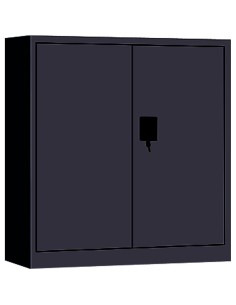 Commercial Metal Black Storage Cabinet Lockable 900x400x900mm | Stalwart DA-MYOC04BLACK