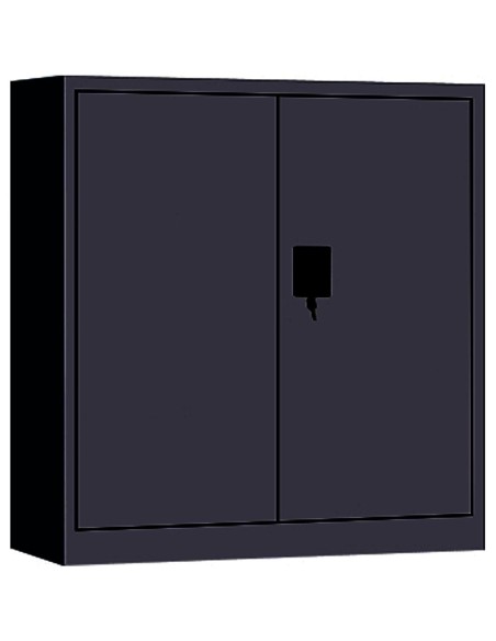 Commercial Metal Black Storage Cabinet Lockable 900x400x900mm | Stalwart DA-MYOC04BLACK