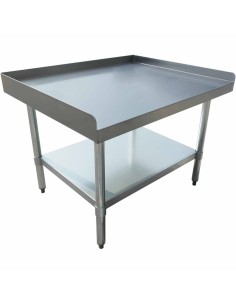Commercial Equipment Stand / Low Height Table Stainless Steel Bottom shelf 3 Side Upstand 915x600x600mm | Stalwart DA- EES2436