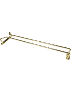 Wine Glass Rack Gold Ceiling mounted Length 400mm 5 wine glasses | Stalwart DA-WGR116G