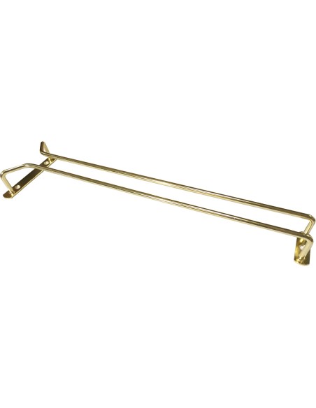 Wine Glass Rack Gold Ceiling mounted Length 400mm 5 wine glasses | Stalwart DA-WGR116G