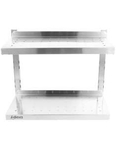 Wall Shelf Perforated 2 tiers Stainless steel 800x400x600mm | Stalwart DA-WSWB40080P 2