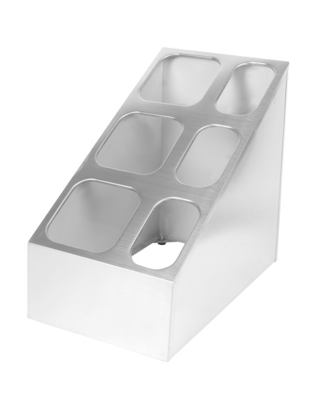 Commercial Condiment Pan Holder including 3xGN1/6  3xGN1/9 pans ladles | Stalwart DA-CHM01DPCFL