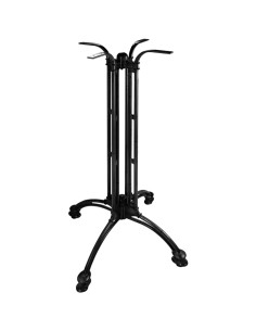 Black Decorative Aluminium Table base 600mm Bar height 1080mm | Stalwart DA-F023