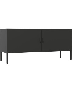 Commercial Low Cabinet Steel Black 2 Doors 1180x400x600mm | Stalwart DA-MYHC06BLACK